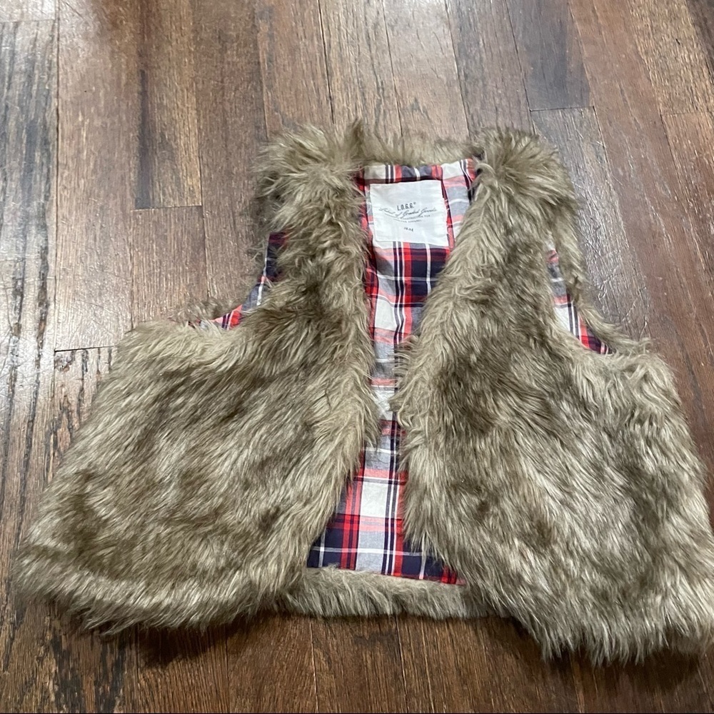 LOGG for H&M faux fur vest sz 5
